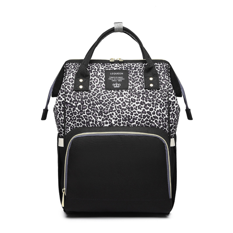 Maternity Bag| mother and Child Carrier bag, leopard and black 