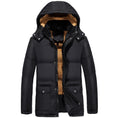 Load image into Gallery viewer, Mens Black and Velvet Padded Jacket
