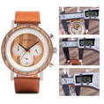 Load image into Gallery viewer, Chronograph Men Watches brown with measurements 
