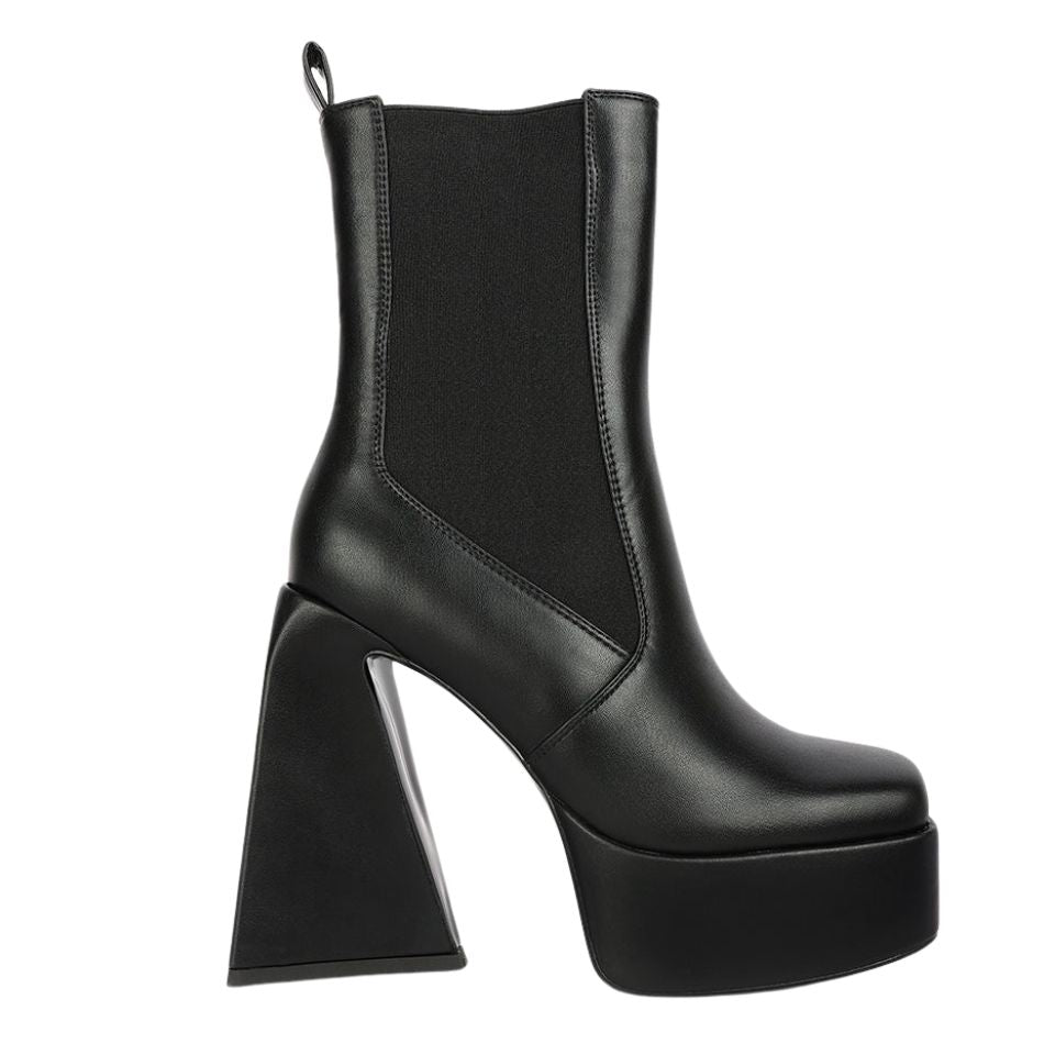 Frosty High Platform Block Heel Chelsea Boot