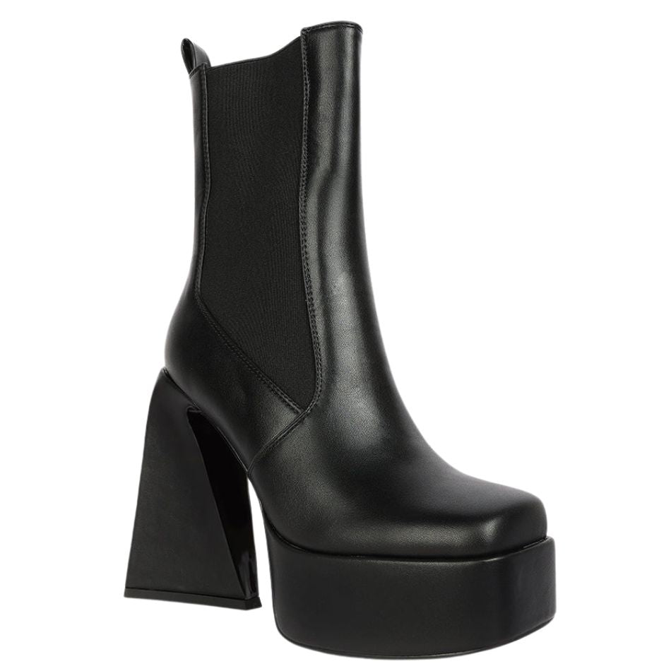 Frosty High Platform Block Heel Chelsea Boot