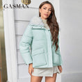 Load image into Gallery viewer, Women Short  Jacket with Hoodie Green image 
